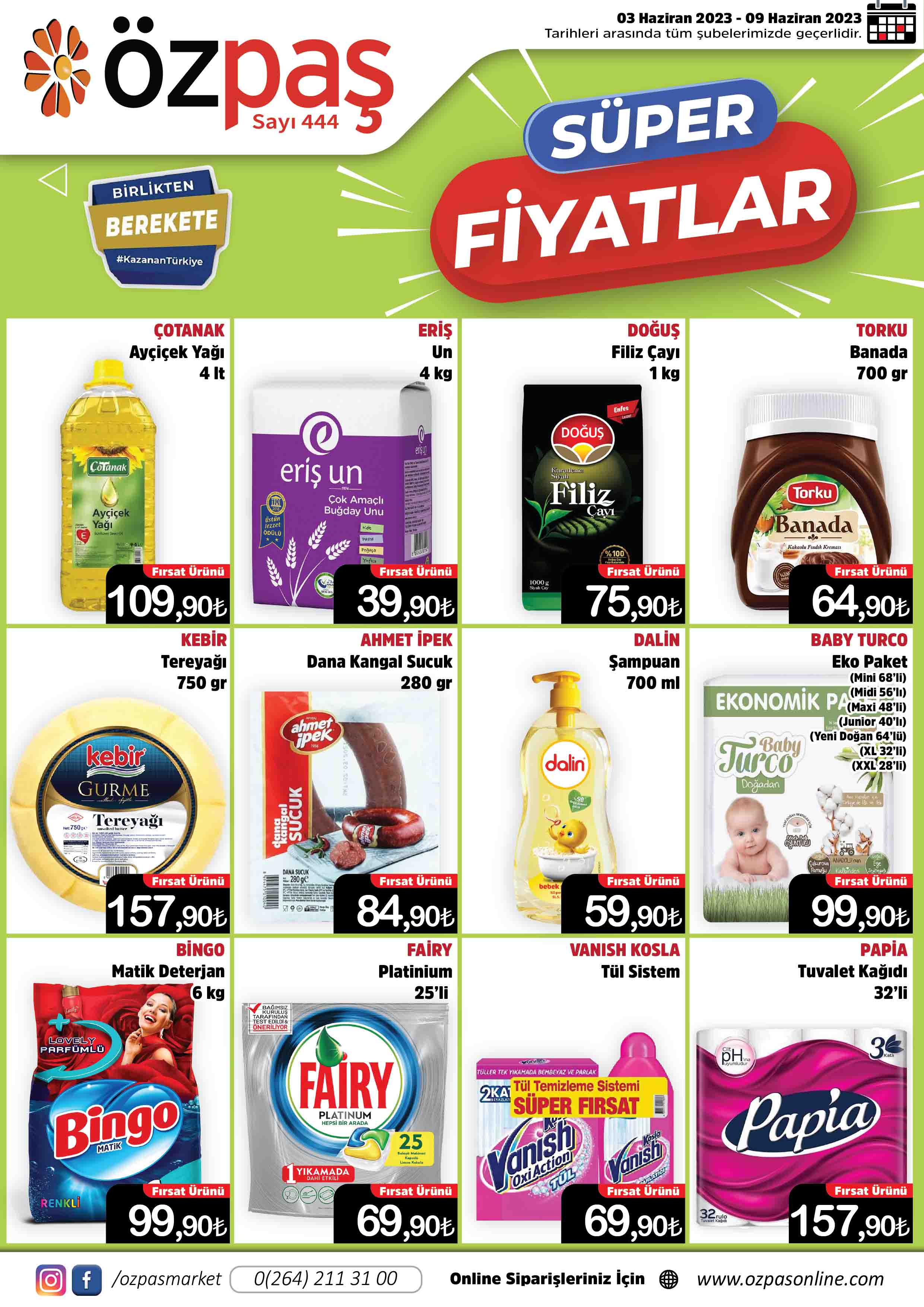 Duyan o markete koştu: 4 lt Ayçiçek yağı 109,90 TL ye, 4 kg un 30,90 TL ye, 1 kg Doğuş çay 75,90 TL ye düştü