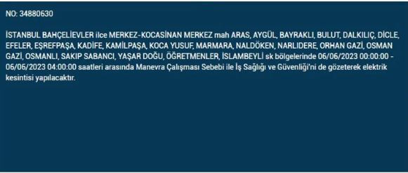 Hemen kontrol edin! Yarın elektrikleriniz olmayacak! İşte 6 Haziran Salı elektrik kesintisi yaşanacak ilçeler! 