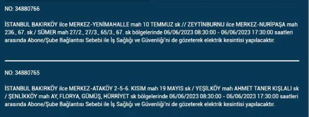 Hemen kontrol edin! Yarın elektrikleriniz olmayacak! İşte 6 Haziran Salı elektrik kesintisi yaşanacak ilçeler!