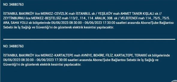 Hemen kontrol edin! Yarın elektrikleriniz olmayacak! İşte 6 Haziran Salı elektrik kesintisi yaşanacak ilçeler!