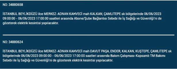 Hemen kontrol edin! Yarın elektrikleriniz olmayacak! İşte 6 Haziran Salı elektrik kesintisi yaşanacak ilçeler!