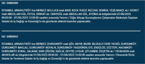 Yarın nerede elektrikler kesilecek? İşte 7 Haziran Çarşamba elektrik kesintisi yaşanacak ilçeler!