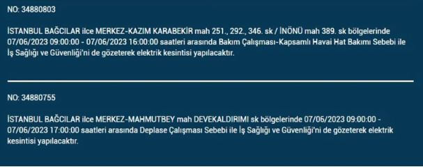 Yarın nerede elektrikler kesilecek? İşte 7 Haziran Çarşamba elektrik kesintisi yaşanacak ilçeler!
