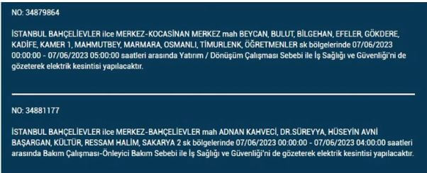 Yarın nerede elektrikler kesilecek? İşte 7 Haziran Çarşamba elektrik kesintisi yaşanacak ilçeler!