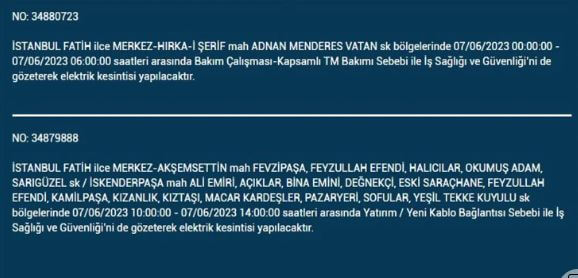 Yarın nerede elektrikler kesilecek? İşte 7 Haziran Çarşamba elektrik kesintisi yaşanacak ilçeler!