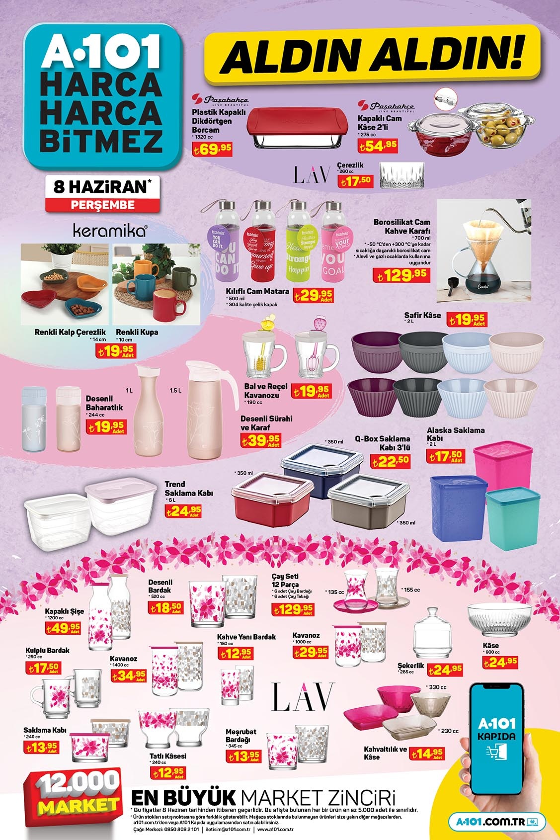 A101’de kek kalıbı 270 TL’ye, 3 musluklu su sebili 2.200 TL’ye, ankastre set 7600’ye düştü!