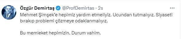 Dolar uçuşa geçti, Özgür Demirtaş tan dolar yorumları peş peşe geldi: Durum vahim 