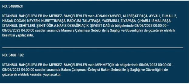 Elektrik kesintisi olacak mı? İşte 8 Haziran Perşembe elektrik kesintisi yaşanacak ilçeler!