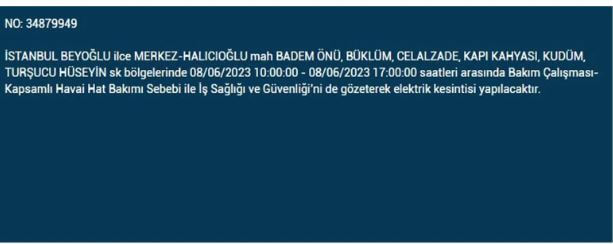 Elektrik kesintisi olacak mı? İşte 8 Haziran Perşembe elektrik kesintisi yaşanacak ilçeler!