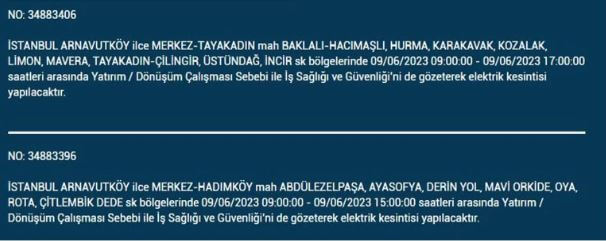 Bu ilçelerde oturanlar dikkat! Bugün elektrikler mi gidecek! İşte 9 Haziran Cuma elektrik kesintisi yaşanacak ilçeler!
