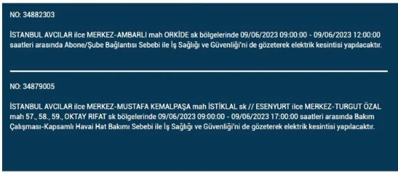 Bu ilçelerde oturanlar dikkat! Bugün elektrikler mi gidecek! İşte 9 Haziran Cuma elektrik kesintisi yaşanacak ilçeler!