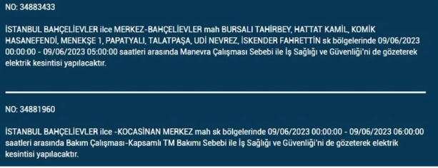 Bu ilçelerde oturanlar dikkat! Bugün elektrikler mi gidecek! İşte 9 Haziran Cuma elektrik kesintisi yaşanacak ilçeler!