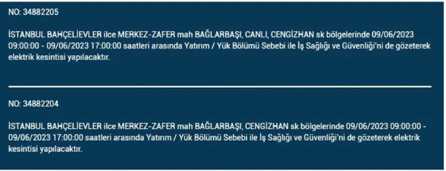 Bu ilçelerde oturanlar dikkat! Bugün elektrikler mi gidecek! İşte 9 Haziran Cuma elektrik kesintisi yaşanacak ilçeler!
