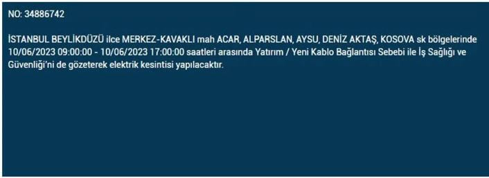 Bu ilçelerde oturanlar hemen baksın! İşte 10 Haziran Cumartesi elektrik kesintisi yaşanacak ilçeler!