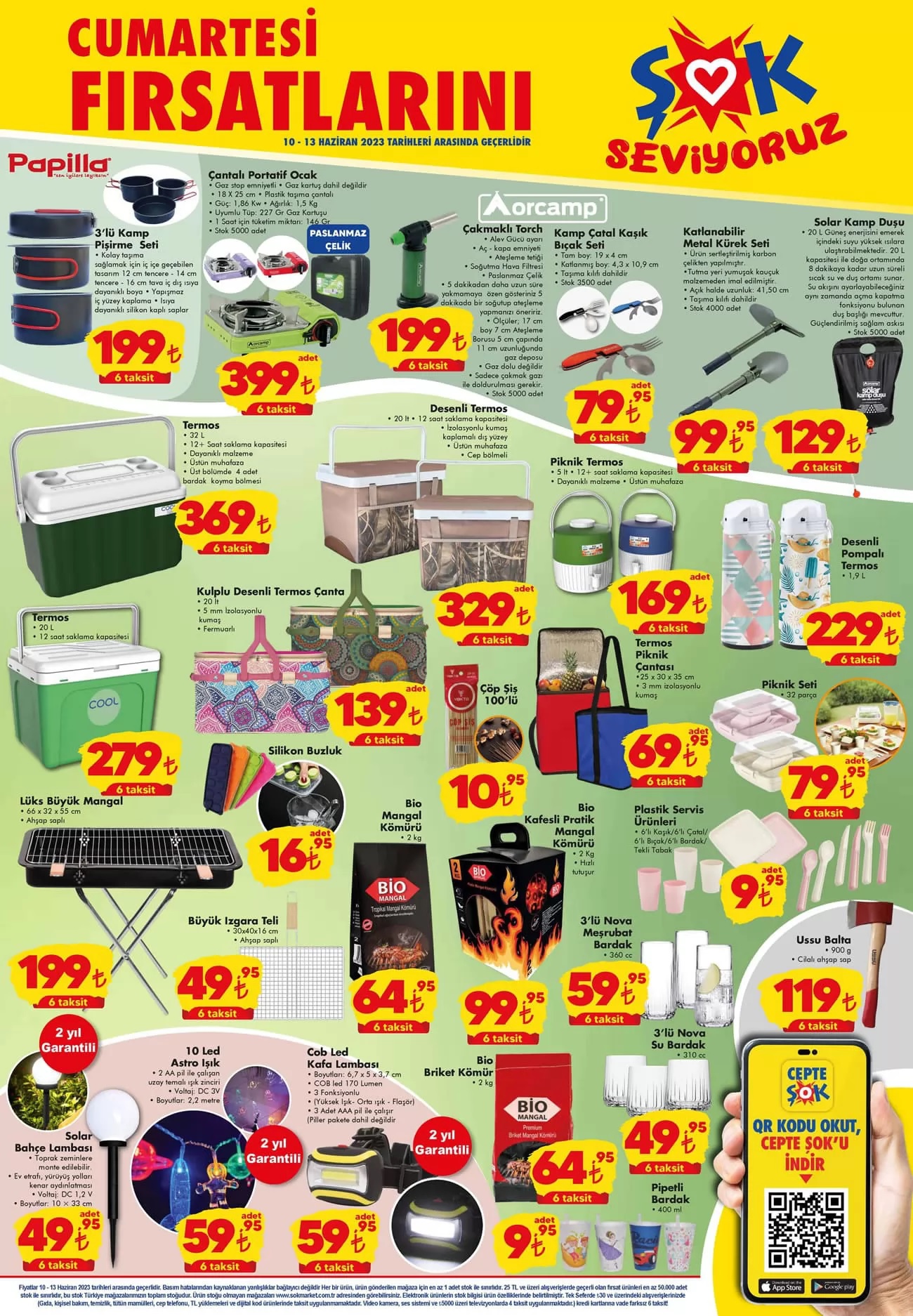 ŞOK’ta 2’li tava seti 1.000 TL’ye, çatal/kaşık/bıçak seti 480 TL’ye, termos 370 TL’ye düştü!