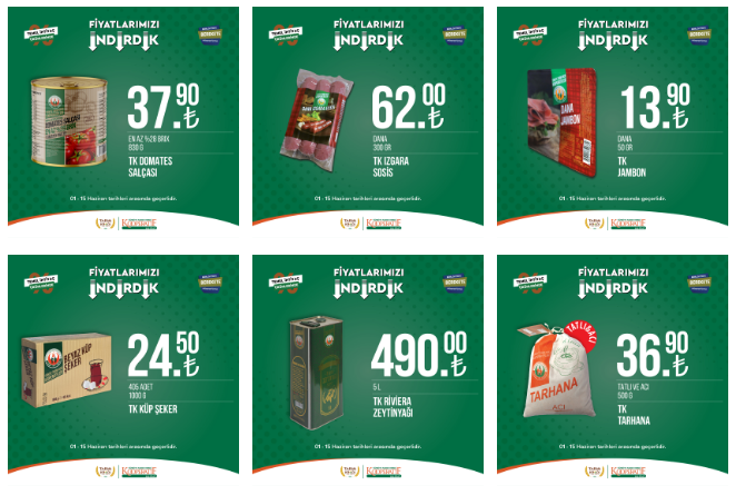 Tarım Kredi den çılgın indirim! Ayçiçek yağı, peynir, toz şeker, salça ve zeytinyağı fiyatlarını düşürdü!