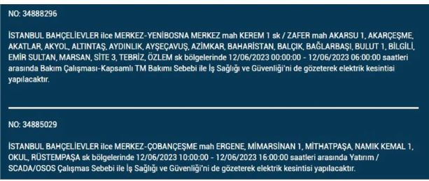 Yarın elektrik kesintisi olacak mı? İşte 12 Haziran Pazartesi elektrik kesintisi yaşanacak ilçeler!