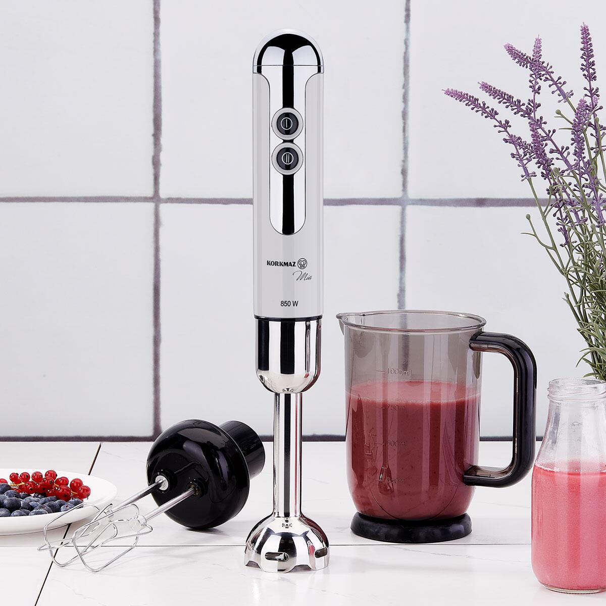 Korkmaz Mia Vanilya Krom Mega Blender Sete indirim geldi: Fiyatı 425 TL düştü