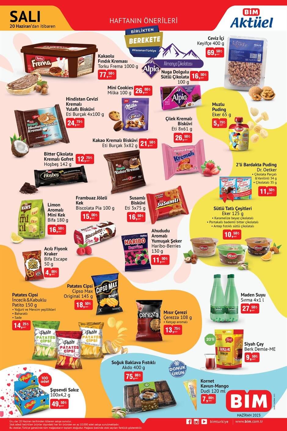 BİM de 5 kg ultra çamaşır suyu 69 TL ye, 7 kg Ariel toz deterjan 165 TL ye, bebek bezi 162 TL ye düştü!