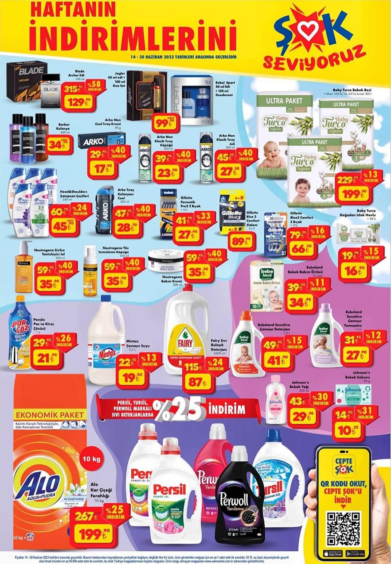 ŞOK Market ten Babalar Günü ne özel katalog! Polo yaka erkek Tshirt 119 TL, Letoon erkek spor ayakkabı 299 TL!