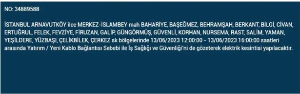 Bu ilçelerde oturanlar dikkat! İşte 13 Haziran Salı elektrik kesintisi yaşanacak ilçeler!
