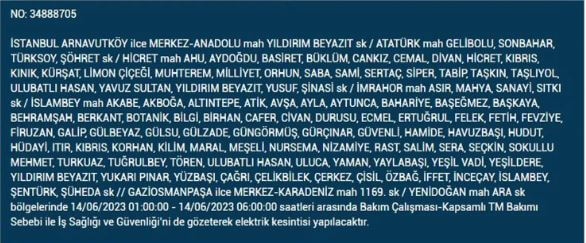 Elektriksiz kalacağız! İşte 14 Haziran Çarşamba elektrik kesintisi yaşanacak ilçeler!
