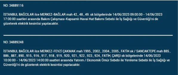 Elektriksiz kalacağız! İşte 14 Haziran Çarşamba elektrik kesintisi yaşanacak ilçeler!