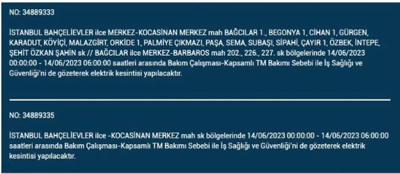 Elektriksiz kalacağız! İşte 14 Haziran Çarşamba elektrik kesintisi yaşanacak ilçeler!