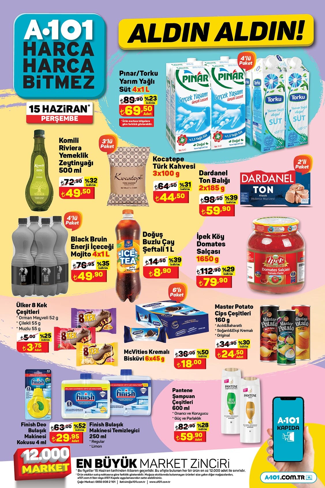 A101’de zeytinyağı 49,50 TL’ye, kapaklı Borcam 80 TL’ye, USB fan 60 TL’ye düştü!