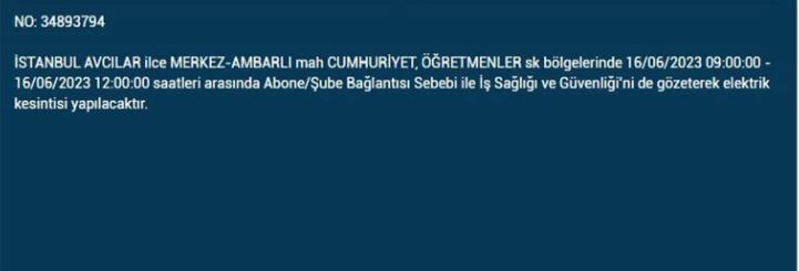 Bu ilçelerde yaşayanlar hemen bakın! İşte 16 Haziran Cuma elektrik kesintisi yaşanacak ilçeler!