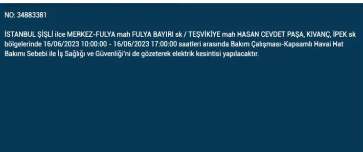 Bu ilçelerde yaşayanlar hemen bakın! İşte 16 Haziran Cuma elektrik kesintisi yaşanacak ilçeler!