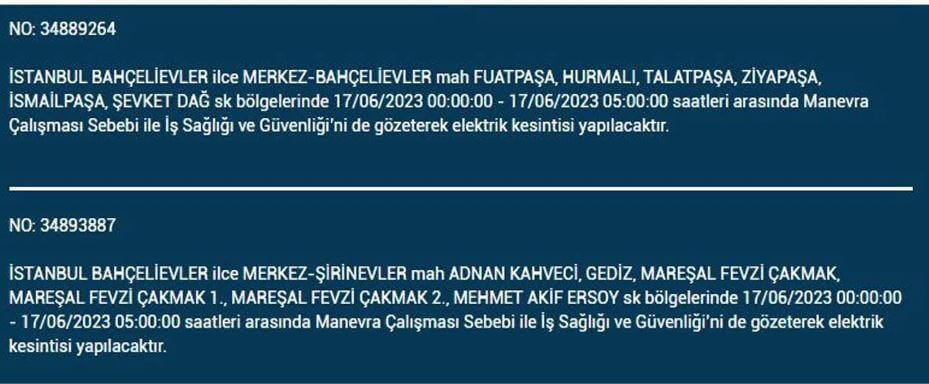 Bu ilçelerde elektrikler kesilecek! İşte 17 Haziran Cumartesi elektrik kesintisi yaşanacak ilçeler!