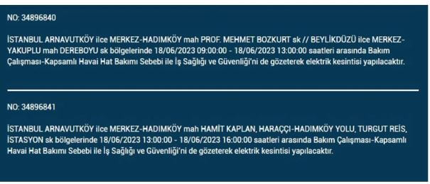 Elektrik kesintisi yaşayacak ilçeler açıklandı! İşte 18 Haziran Pazar elektrik kesintisi yaşanacak ilçeler!