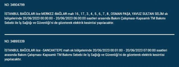 Elektrikler mi kesilecek? Bugün elektrik mi kesilecek? İşte 20 Haziran Salı elektrik kesintisi yaşanacak ilçeler!