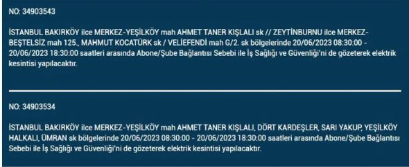 Elektrikler mi kesilecek? Bugün elektrik mi kesilecek? İşte 20 Haziran Salı elektrik kesintisi yaşanacak ilçeler!