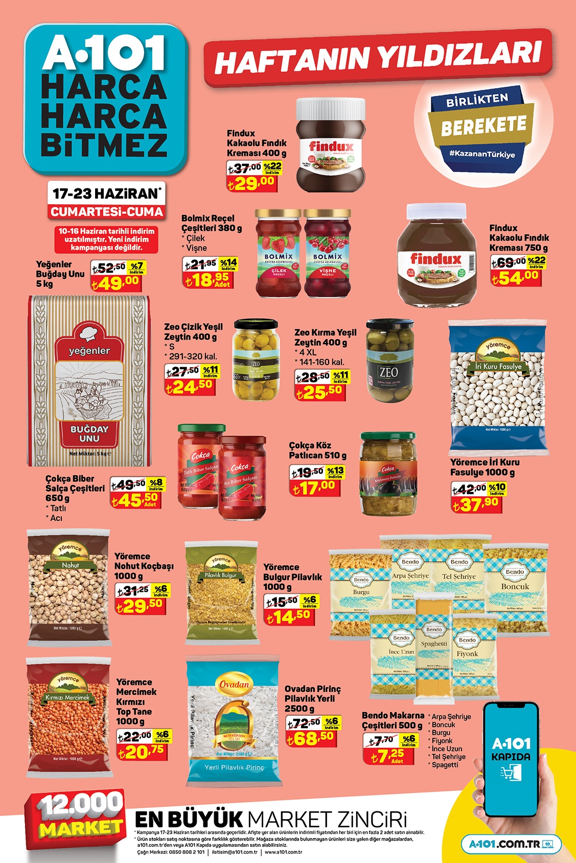 A101 de toz şeker 79 TL ye, Persil deterjan 109 TL ye, beyaz peynir 63 TL ye düştü!