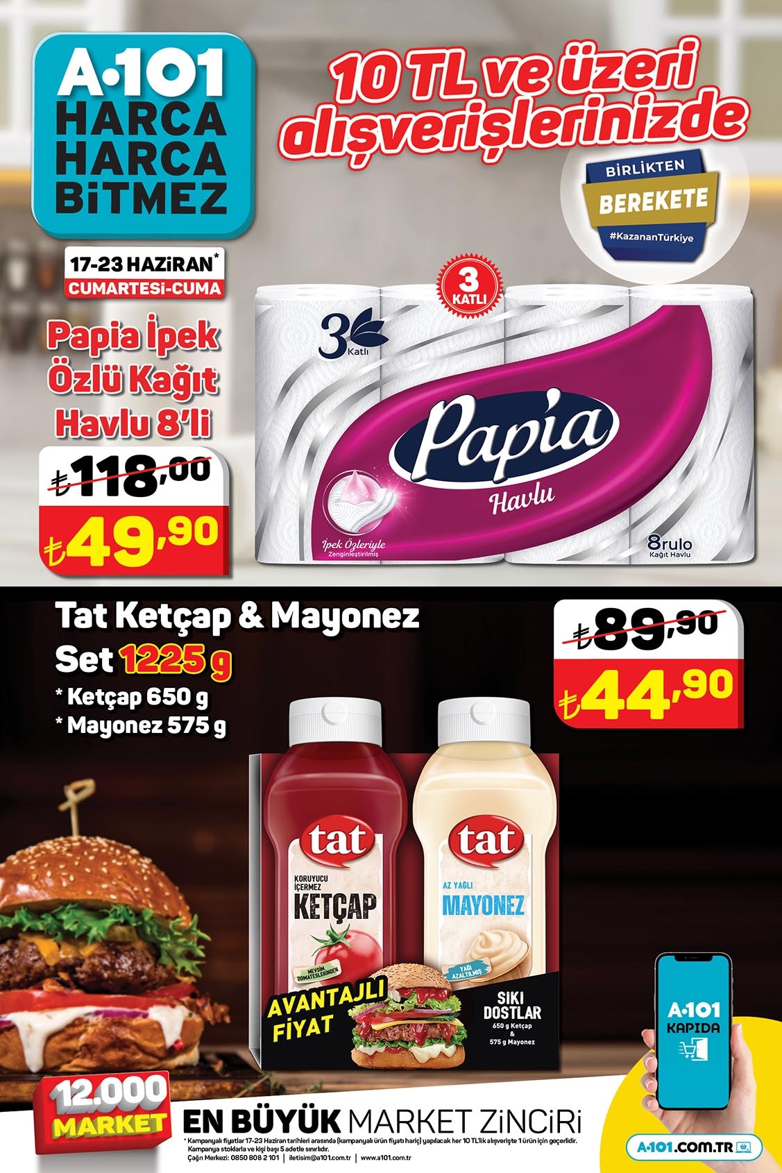 A101 de toz şeker 79 TL ye, Persil deterjan 109 TL ye, beyaz peynir 63 TL ye düştü!