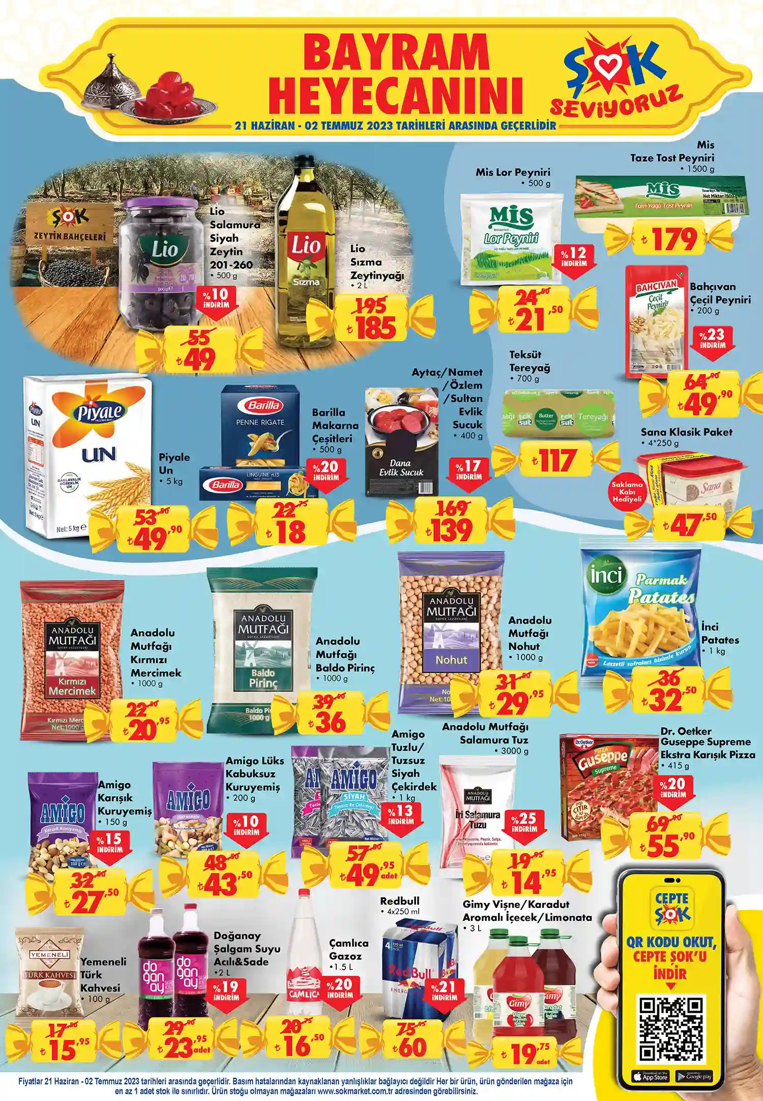 ŞOK’ta sızma zeytinyağı 185 TL’ye, siyah zeytin 49 TL’ye, kırmızı mercimek 20,95 TL’ye düştü!