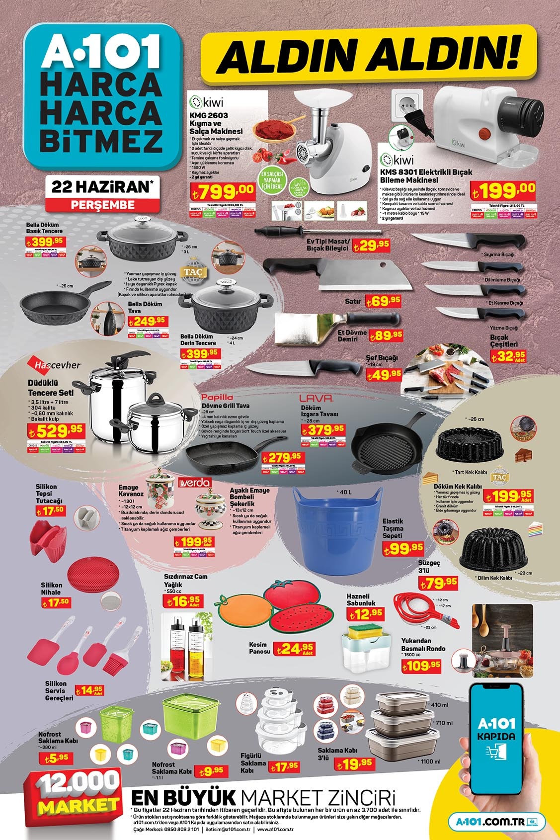 A101’de pilavlık bulgur 85 TL’ye, yukarıdan basmalı rondo 109,95 TL’ye, çocuk bezi 129 TL’ye düştü!