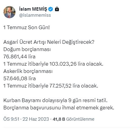 Aman dikkat! İslam Memiş uyardı: 1 Temmuz itibariyle 103 bin lira olacak