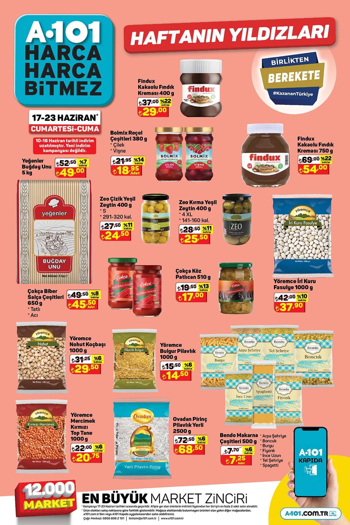 A101 de Bingo yumuşatıcı 44 TL ye, reçel çeşitleri 29 TL ye, 3 kg toz şeker 79 TL ye düştü!