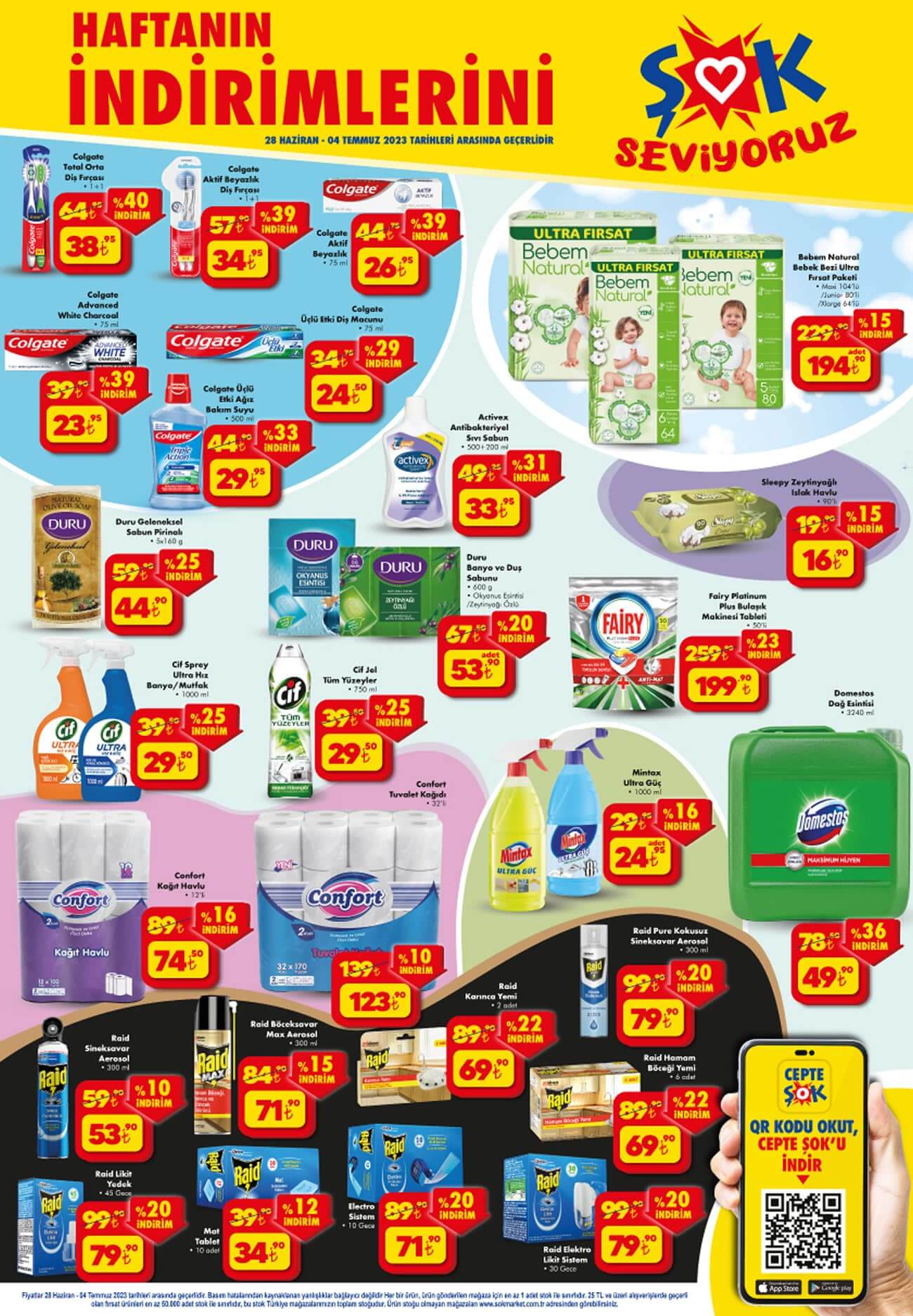 ŞOK Market çılgın indirimlerini sıraladı! Domestos çamaşır suyu 49 TL ye düştü! Yüzde 40 a varan indirim geliyor...