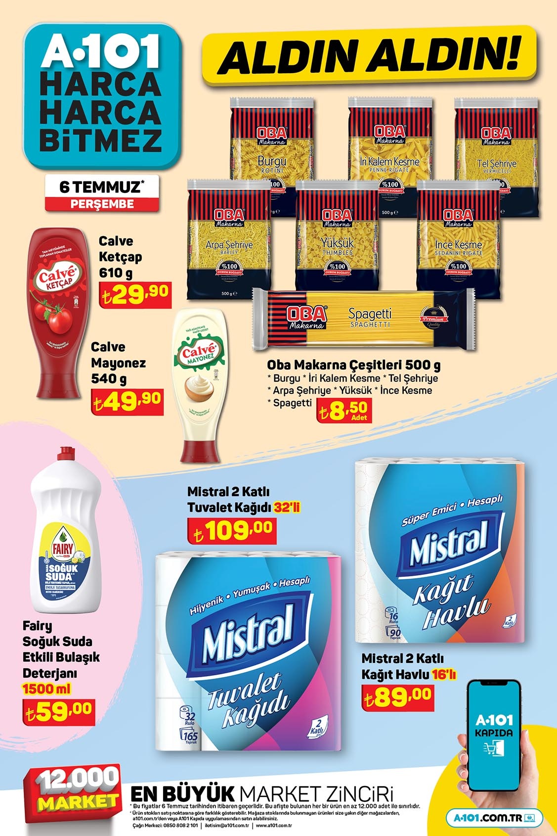 A101’de Arzum el blender seti 649 TL’ye, Fairy bulaşık deterjanı 59 TL’ye, Kiwi masaüstü fan 169 TL’ye düştü!