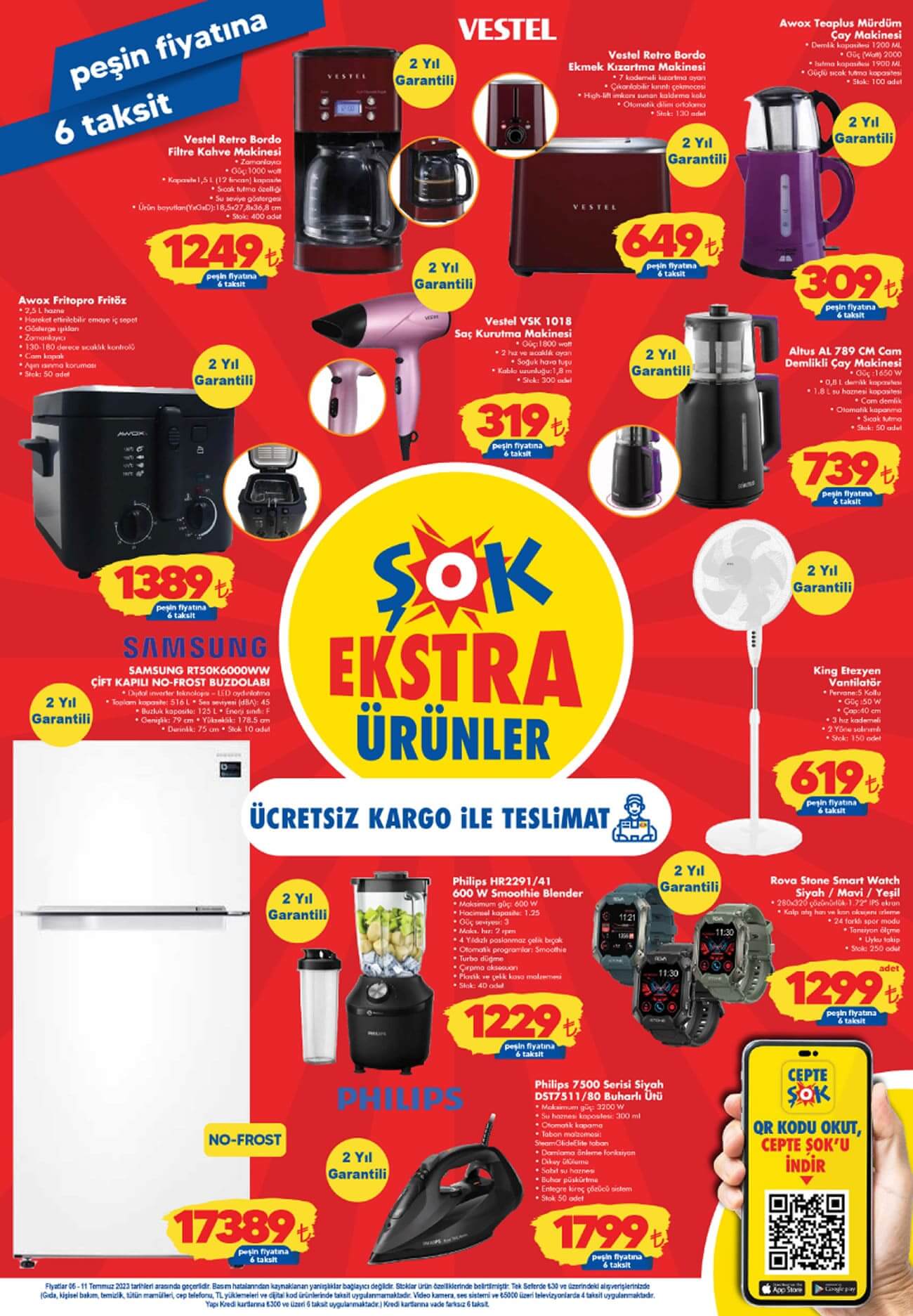 Çeyiz hazırlayanlar müjde! ŞOK Market te peşin fiyatına 6 taksit fırsatı! Kahve makinesi, buzdolabı, bardak, halı...