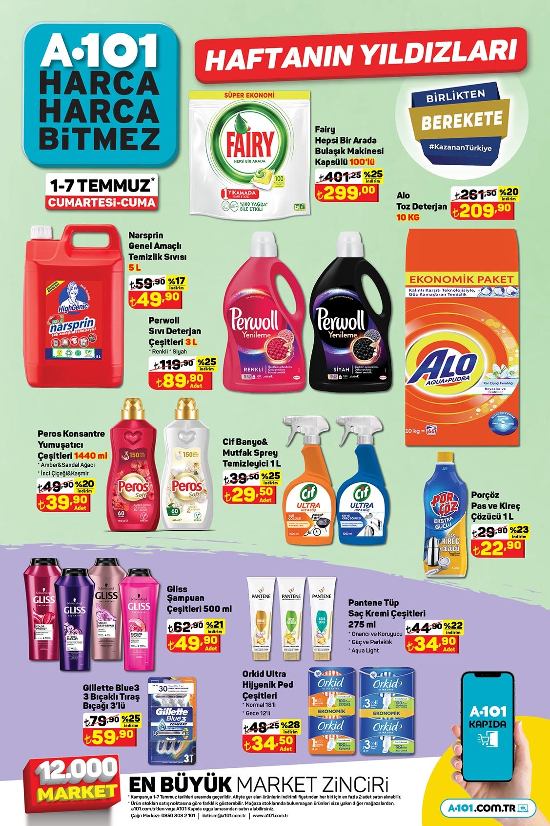 A101’de Cif mutfak temizleyici 29,50 TL’ye, temizlik sıvısı 49,90 TL’ye, porçöz 22,90TL’ye düştü!