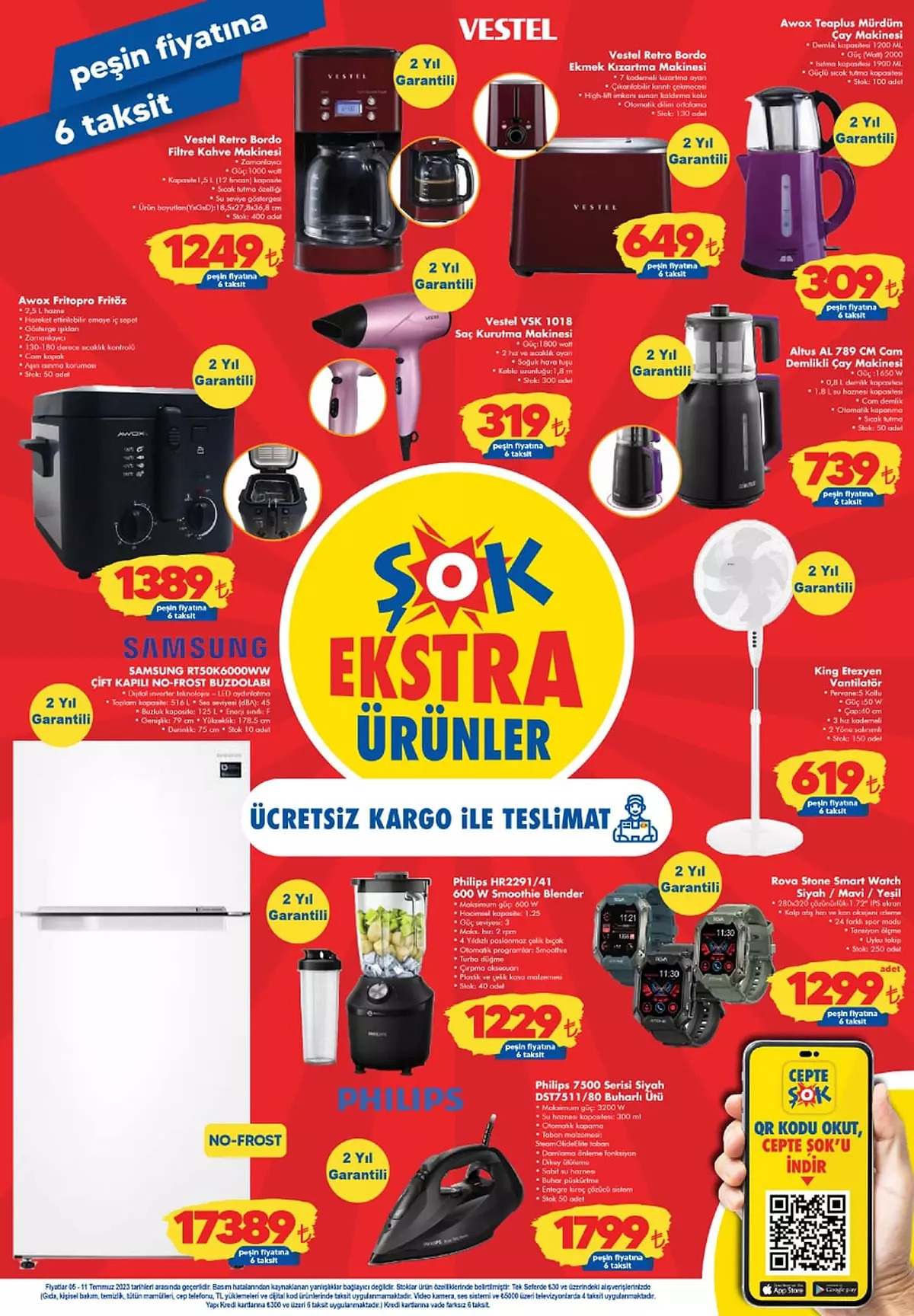 ŞOK’ta Vestel saç kurutma makinesi 319 TL’ye, Bingo yumuşatıcı 49,50 TL’ye, pike yatak örtüsü 179 TL’ye düştü!