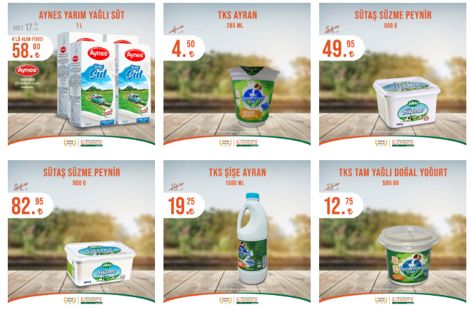Tarım Kredi Market yeni kataloğunu yayımladı! Süzme peynir 49 TL ye, fileto beyaz et 88 TL ye düştü!