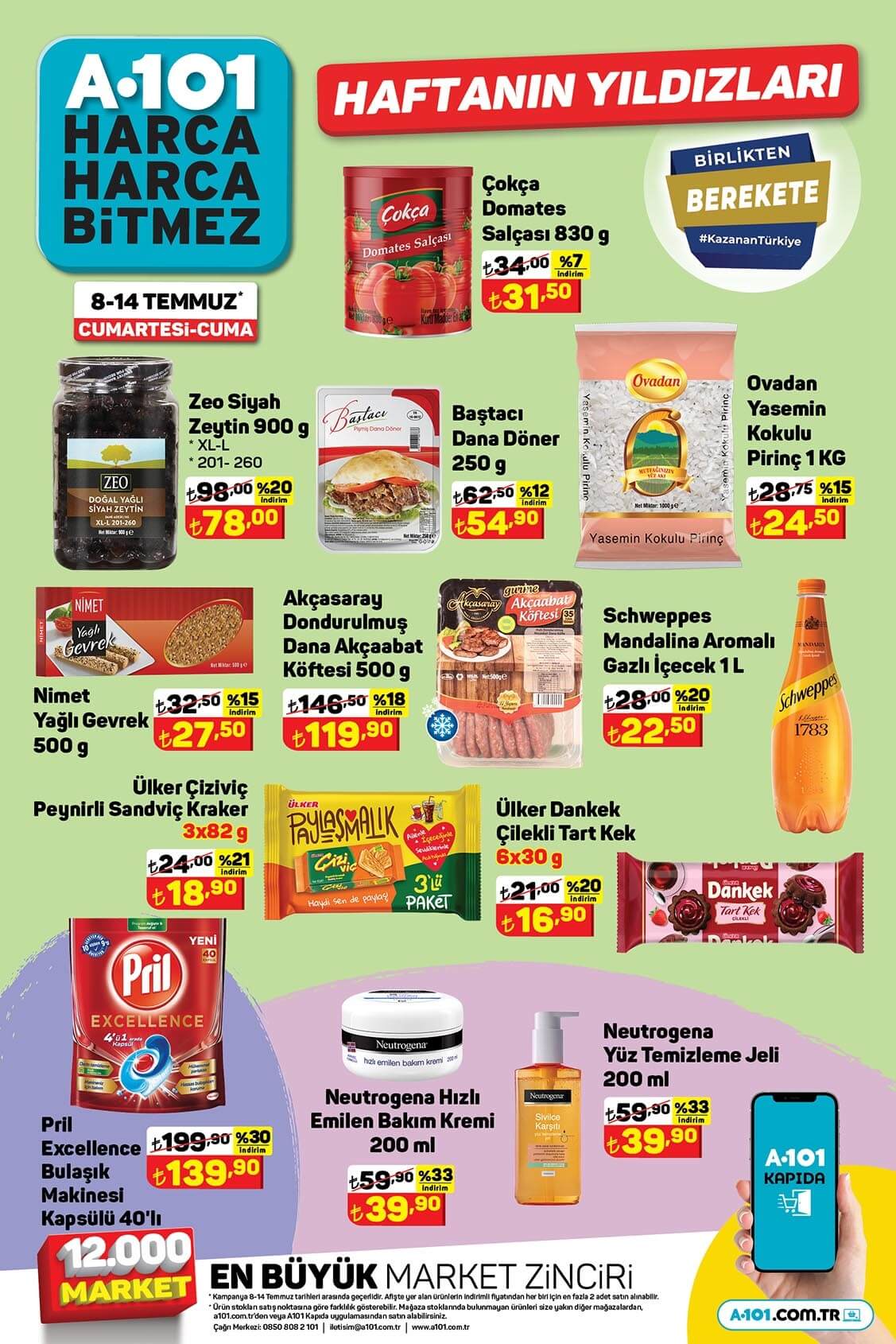 A101 de 3 kg yoğurt 63 TL ye, 500 gram tereyağı 95 TL ye, süzme peynir 79 TL ye düştü!