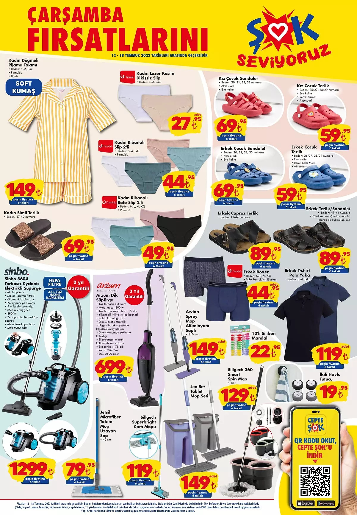 ŞOK’ta indirim yağmuru! Sinbo elektrikli süpürge 1.299 TL’ye, mop seti 149 TL’ye, yüzey temizleyici 34,50 TL’ye düştü!