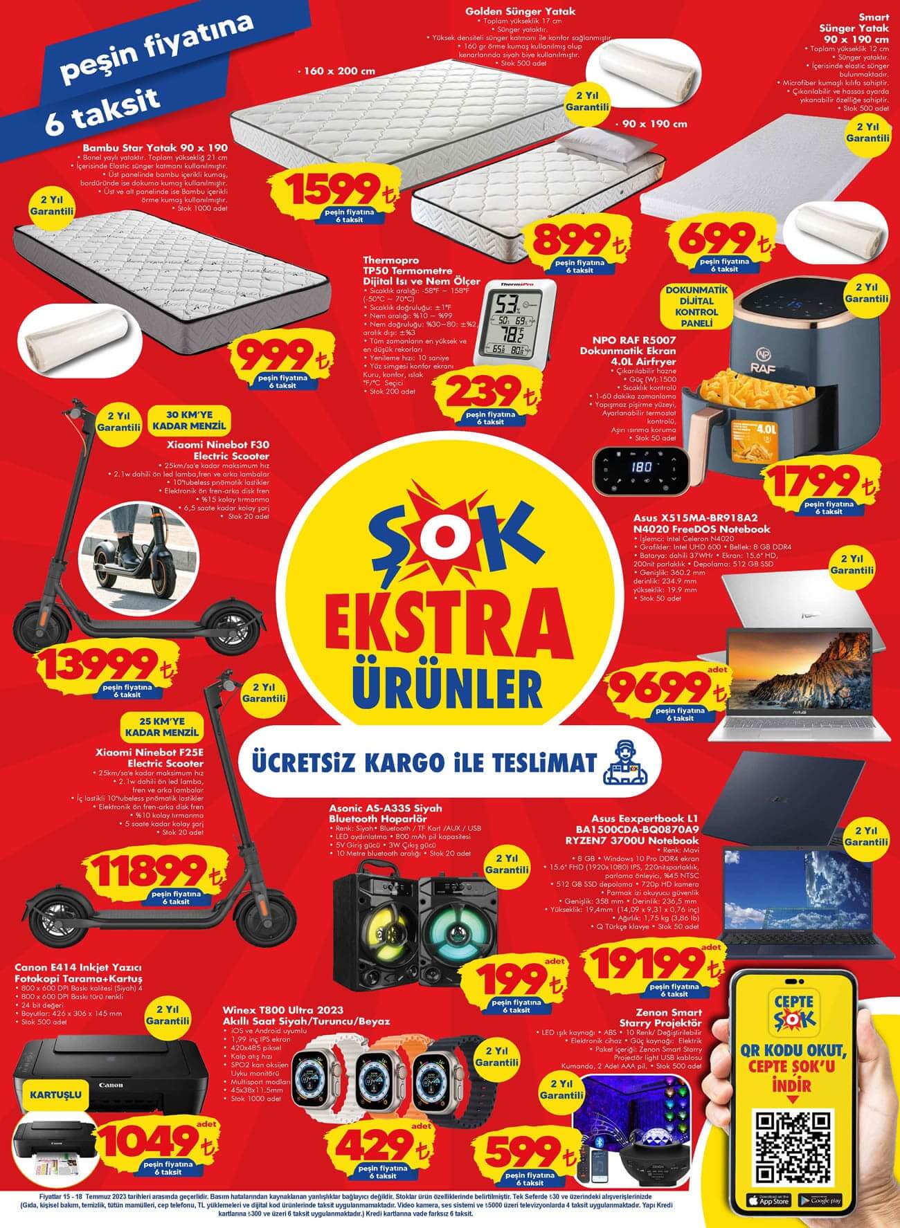 ŞOK ta Makrome bahçe, balkon salıncağı 2999 TL ye, Su arıtma cihazı 1499 TL ye düştü!